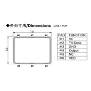 NAKA晶振,VC700晶振,7050mm有源晶振 NAKA晶振,VC700晶振,7050mm有源晶振