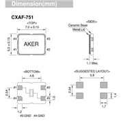 AKER晶振,CXAF?751晶振,多媒體專用晶振 AKER晶振,CXAF?751晶振,多媒體專用晶振