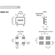 AKER晶振,SMAF-321晶振,CMOS輸出晶振 AKER晶振,SMAF-321晶振,CMOS輸出晶振